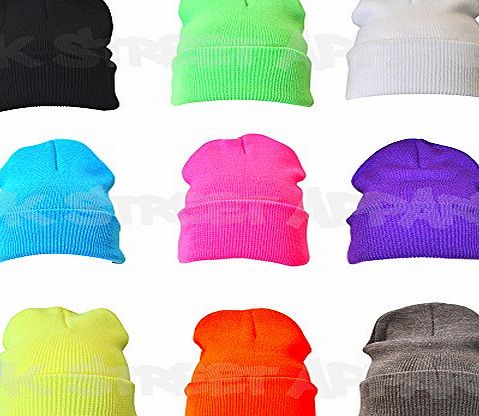 Beanie Hats 10 x Random Colours Warm Winter Unisex Beanie Hats
