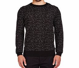 Black dots cotton and wool blend jumper