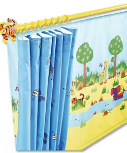 Beanstalk 2 Part 2m Tiger/Zebra Curtain Pole Set