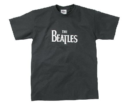 beatles Black Logo T Shirt - Large 44