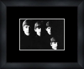 BEATLES Four Faces - Custom Framed Print Framed Music Prints and Poster