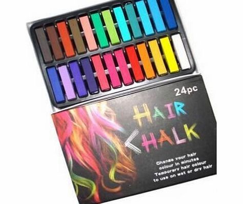 BeauBelle Beau Belle - Non Toxic 24 Hair Chalk Instant Temporary Hair Dye - Hair Pastel Beauty Kit (Premium Hair Chalk)