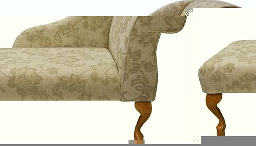 Beaumont 41`` Mini Chaise Longue in a Fabulous floral oatmeal fabric