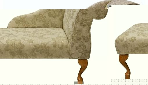 Beaumont 41`` Mini Chaise Longue in a Fabulous floral oatmeal fabric