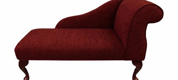 Beaumont Home Furnishings Gorgeous Mini Chaise Longue in a a Flame Red Wine fabric