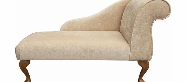 Beaumont Home Furnishings Gorgeous Mini Chaise Longue in a Cream Chenille fabric
