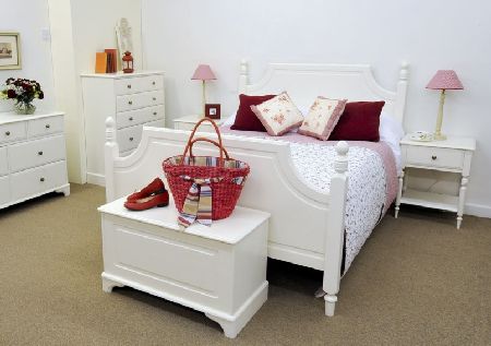 Painted Double High Foot End Bed - Off