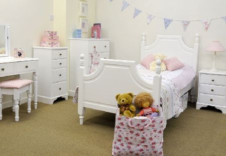 Beaumont Painted Single High Foot End Bed - Off