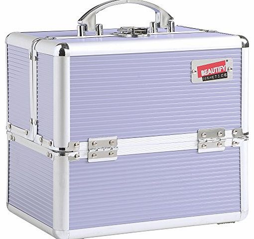 Beautify Professional Small Lush Lilac Aluminium Beauty Cosmetics 