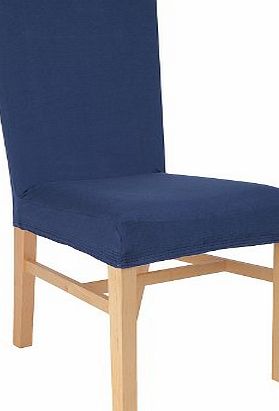 Beautissu Decretive Stretch Chair Cover - Suitable for many different sizes of chair - stretch material - Colour Dark Blue