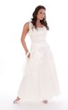 Beauty Night A-Line Chiffon Overlay Bridesmaids Dress - Ivory - XXXLarge