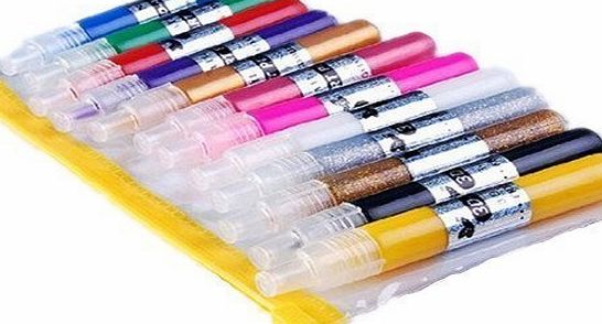Beautylife 12X3D Paint Nail Art DIY Polish Pen Set Salon Beauty