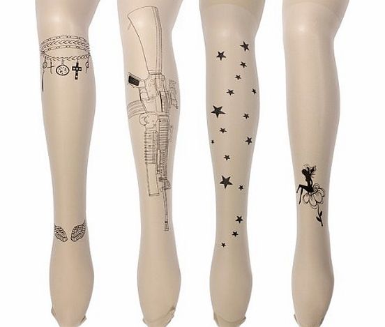 BeautyStyle Sexy Womens Fashion Tattoo Sock Pantyhose Tights Silk Stocking Leggings Pantyhose
