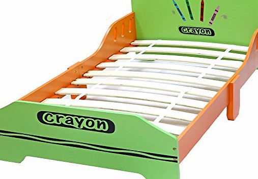 Bebe Style Childrens Junior Wooden Bed (Crayon Themed)