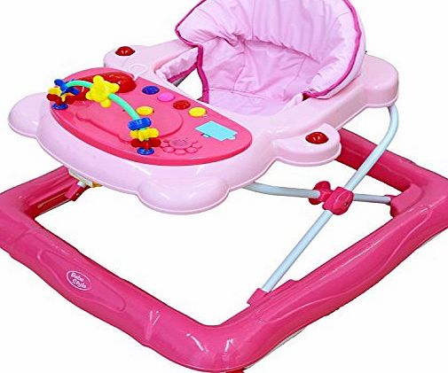 Bebe Style Deluxe Baby Walker - Cat Themed - With Sounds, And Activities - Pink