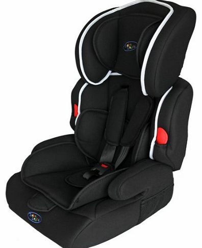 Deluxe Group 1 2 3 Childs Car and Booster Seat (Jet Black)