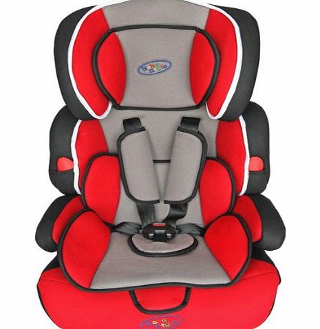 Deluxe Group 1 2 3 Childs Car and Booster Seat (Red)