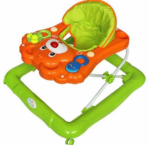 Bebe Style Deluxe Teddy Baby Walker (Orange/ Green)