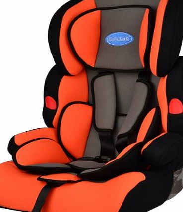 Bebehut Convertible Baby Car Seat amp; Child Booster Seats 9-36 kg Group 1-2-3 (Orange)