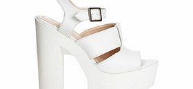 BEBO White chunky cleated sole platforms
