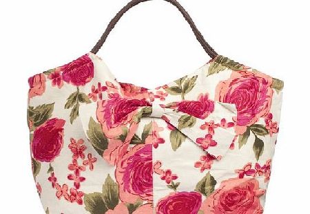floral patterned shopper bag