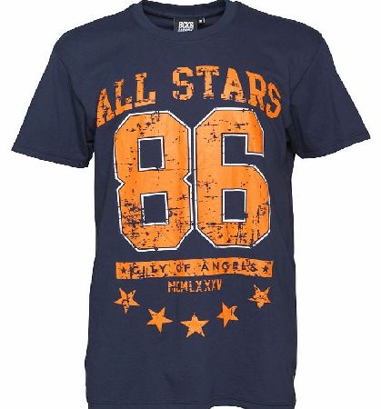 Beck And Hersey Mens All Star T-Shirt Navy
