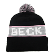 Beck Pink Trim Knit Hat Beanie