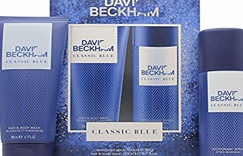 Beckham David Beckham Classic Blue Deodorant amp; Body Wash Set by Beckham