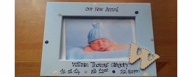Becky Louise Designs Personalised Baby Boy Photo Frame