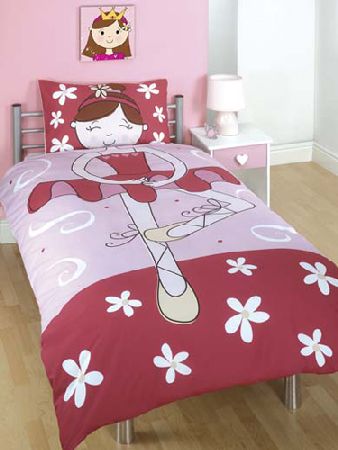 Bed Bodz Ballet Dancer Single Size Duvet Cover and pillowcase