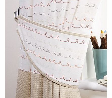 Bed-e-Byes Zippy Zebra Tab Top Curtains - 117cm