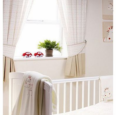 Bed-e-Byes Zippy Zebra Tape Top Curtains - 117cm