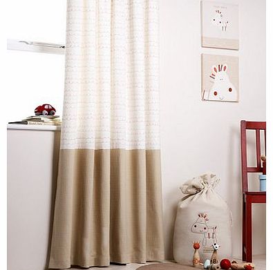 Bed-e-Byes Zippy Zebra Tape Top Curtains - 167cm