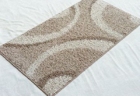 Bedding Online Shaggy Rug Modern Design Plaza Runner Printed 28533 Carpet Beige, 80cm x 150cm (2ft7`` x 4ft11``) Approx