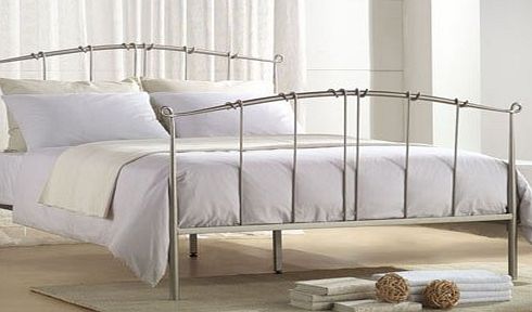 Beds Online MAPLE 4FT6 DOUBLE IVORY METAL BED