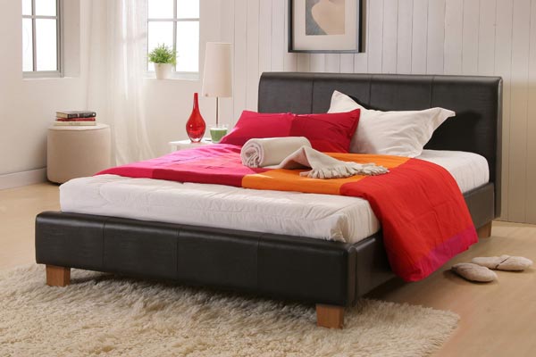 Barcelona Faux Leather Bed Frame Double 135cm