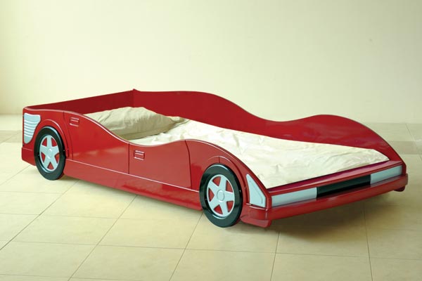 Grand Prix Red Kids Bed Frame Single 90cm