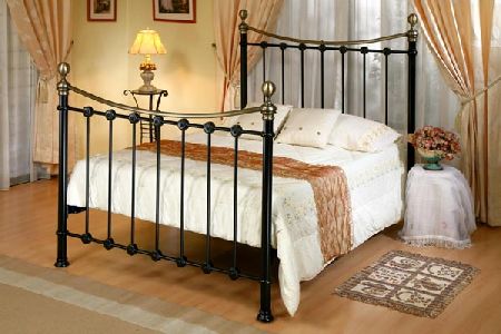 Bedworld Discount Kelso Black Metal Bed Frame Double 135cm