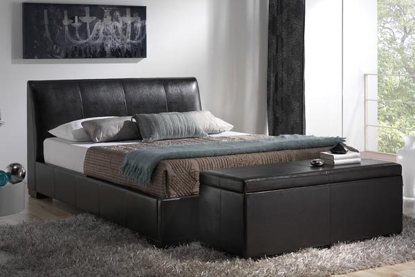 Bedworld Discount Kenton Brown Bed Frame Double 135cm