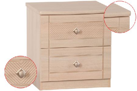 Bedworld Discount Lattice Range - Bedside Table (2 Drawers)