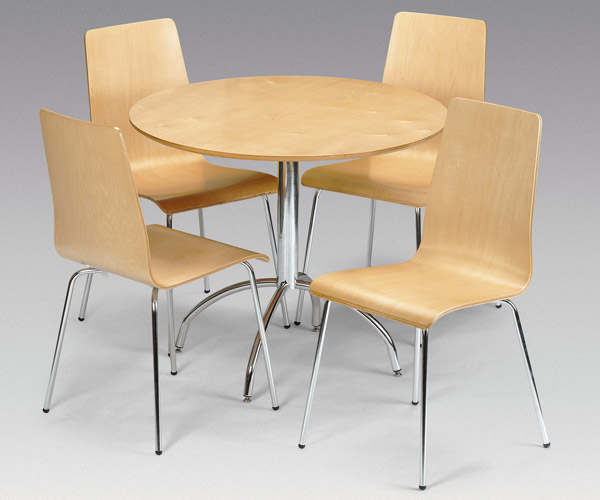 Mandy Dining Table and Maple Veneer Chairs