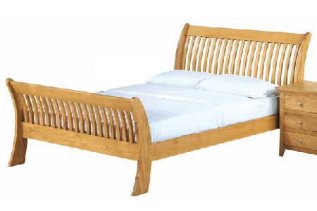 Texas Solid Oak Bed Frame Double 135cm