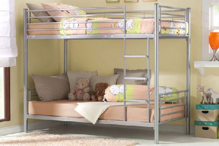 Twin Sleeper Metal Bunk Beds Single 90cm
