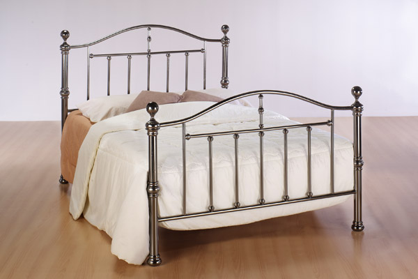 Bedworld Discount Victoria Nickel Metal Beds Double 135cm