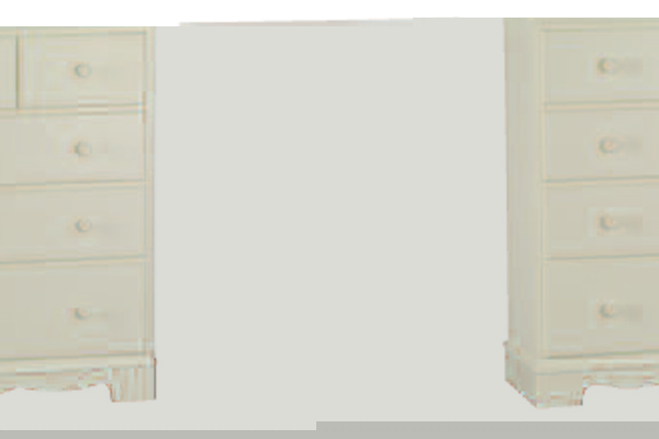 Bedworld Furniture Blanc Range - Chest of Drawers (3 Large- 2 Small