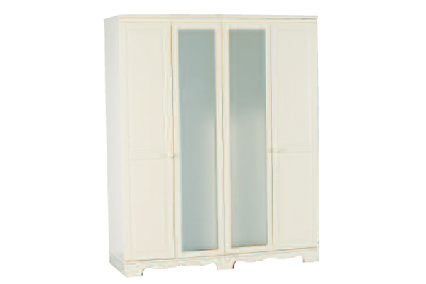 Bedworld Furniture Blanc Range - Wardrobe - 4 Door (2 Mirror Doors)
