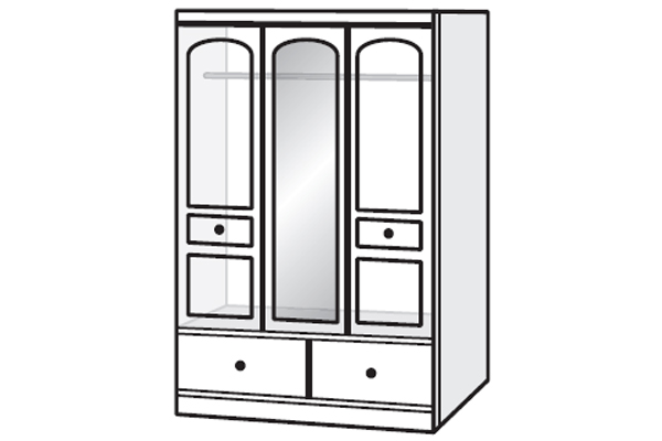 Bedworld Furniture Havana Range - Wardrobe - 3 Doors (Full Length