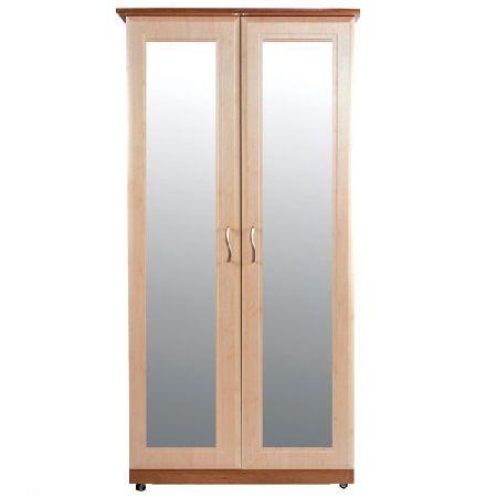 Bedworld Furniture Jasmine Two Door Wardrobe (Mirror Doors)