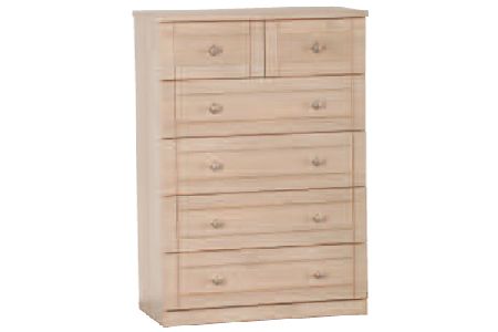 Bedworld Furniture Lattice Range - Chest of Drawers (4 Large- 2