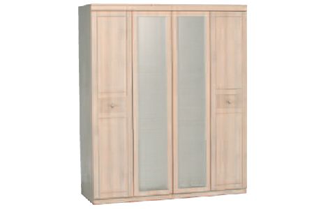 Bedworld Furniture Lattice Range - Wardrobe - 4 Door (2 Mirror Doors)
